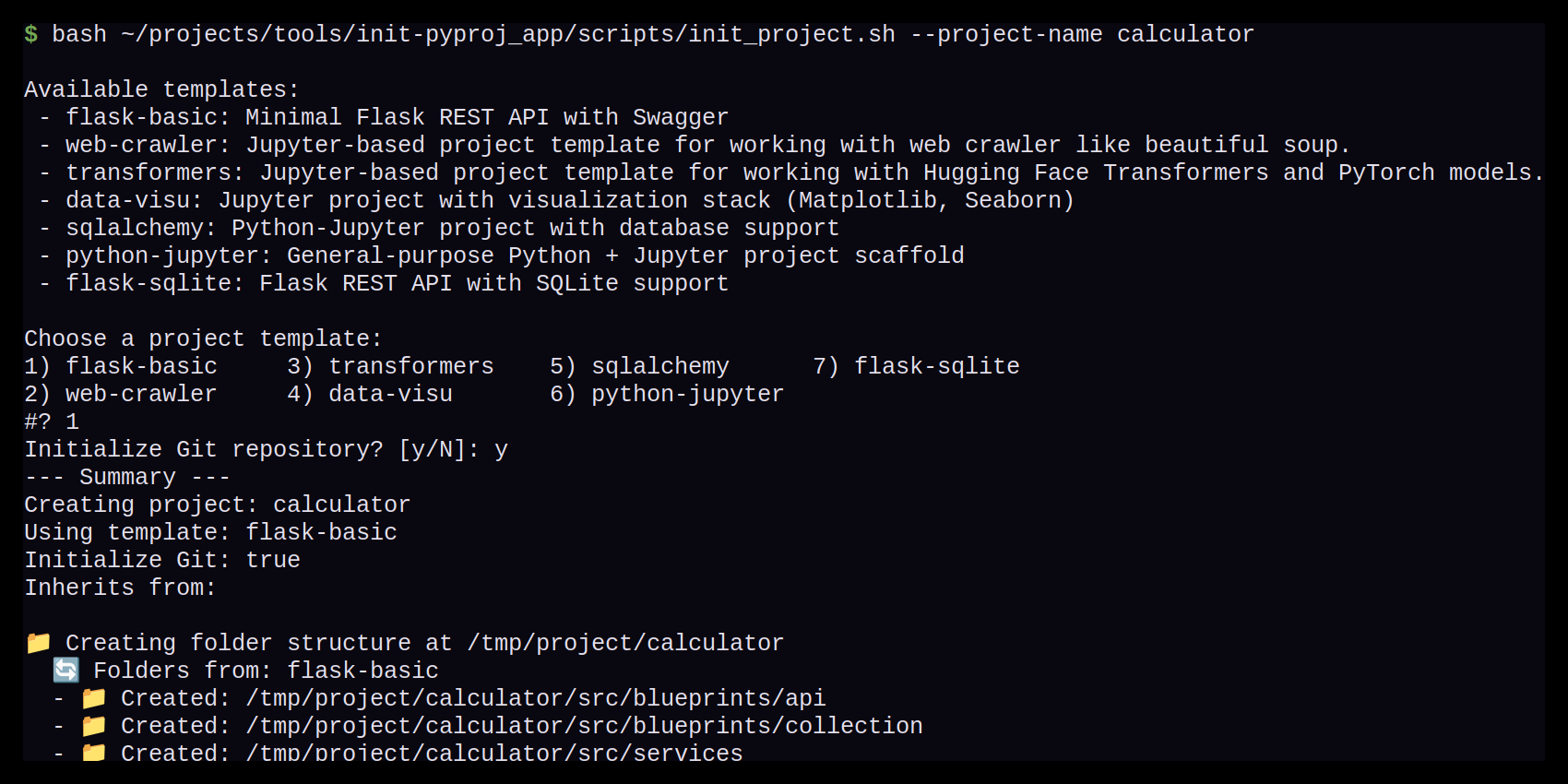 init-pyproj-app Screenshot