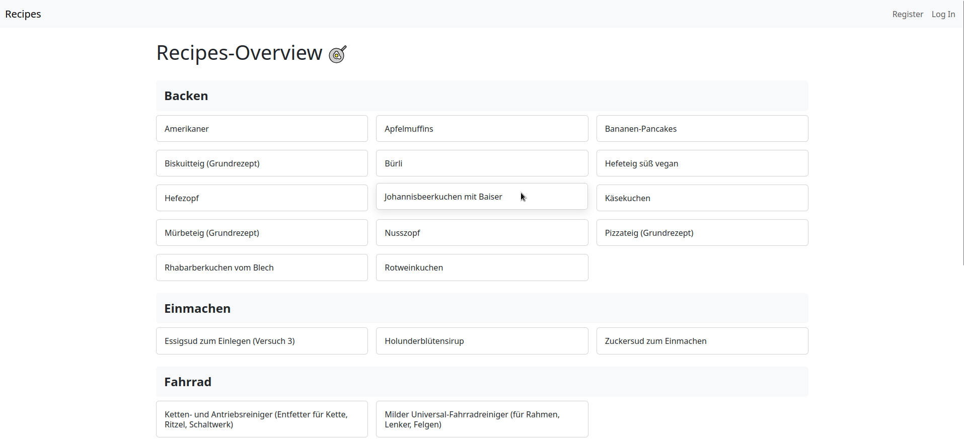 recipes-app Screenshot